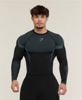 *SHIPS TODAY*Gymshark Onyx 5.0 v5 Seamless Long Sleeve T-Shirt Black Blue Medium