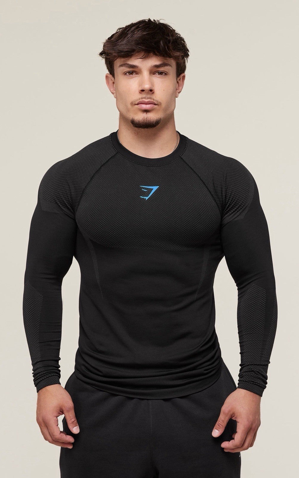 *SHIPS TODAY* ONYX GYMSHARK 5.0 Exclusive Black/Black Long Sleeve - Medium