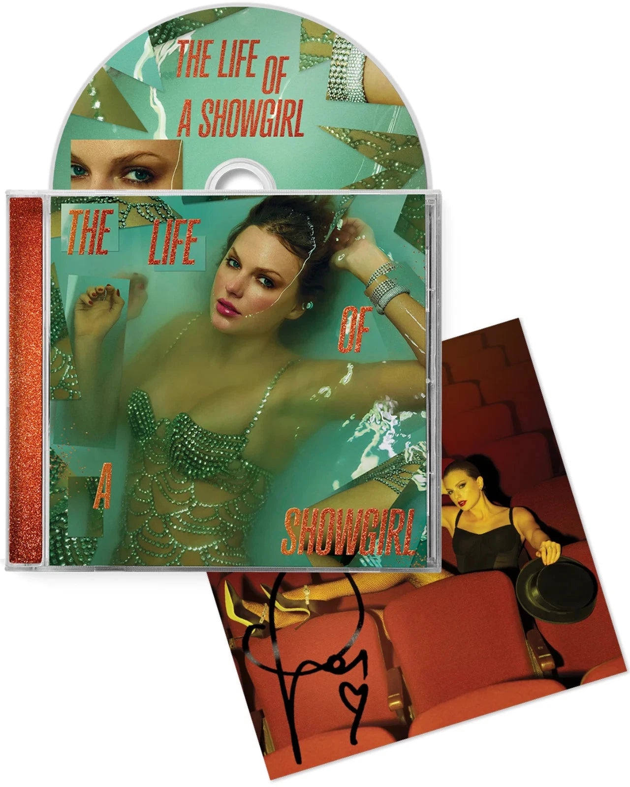 Taylor Swift The Life of a Showgirl CD + Hand Signed Photo 4